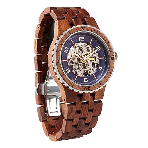 Wilds Wood Watches Premium Eco SelfWinding Wooden Wrist Watch for Men,Natural Durable