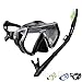 WACOOL Snorkeling Package Set for Adults, Anti-Fog Coated Glass Diving Mask, Snorkel with Silicon Mouth Piece,Purge Valve and Anti-Splash Guard.