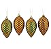 iPEGTOP Shatterproof Pinecone Hand Painted Glitter Gold Pine Cones Crafting Holiday Christmas Tree Decorations, 95mm / 3.7 inch, 6 Set