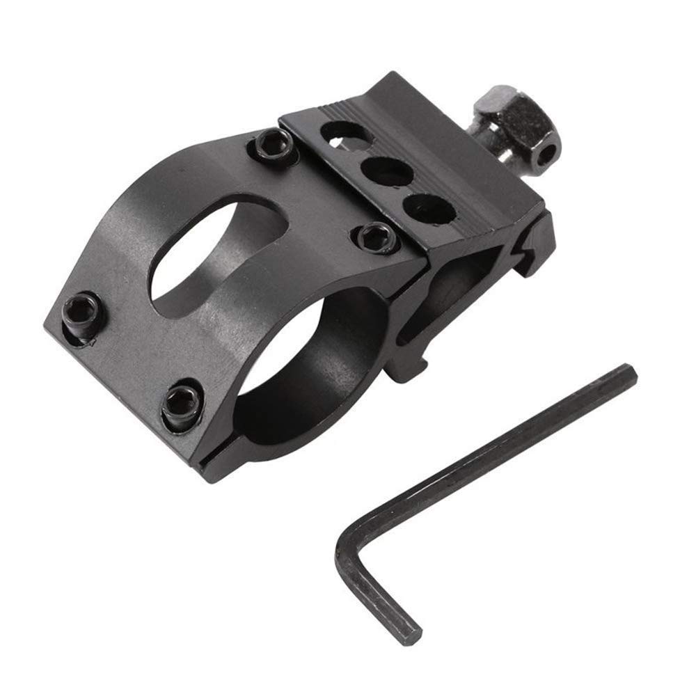 25mm Offset Picatinny Torch Mount, 1 Inch Scope/Laser/Tactical Flashlight Rail Mount for 20mm Picatinny/Weaver Rails