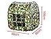 Zewik Large Space Play Tent Children Game Two-Door House Green Camouflage Pretend Army War Soldier Best Gift