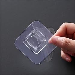 Clear Double-Sided Adhesive Wall Hooks - 10-Piece