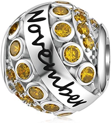 誕生石チャーム パンドラチャームブレスレット 925スターリングシルバービーズ Cz透かしチャーム ブレスレットとネックレス用誕生日チャーム 女性へのジュエリーギフト 全国一律送料無料