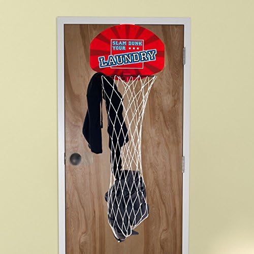 khonanpai Over the Door Dunk Your Laundry Hamper Basketball Shoot with Net