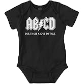 Brisco Brands Cutest Lil Rockstar Music Lover ABCD Baby Romper Boys or Girls