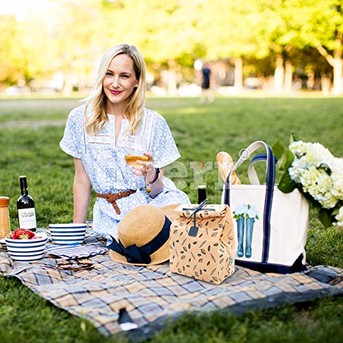 Waxed Canvas Reusable Lunch Bag 100 Biodegradable, Eco friendly and