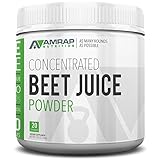 AMRAP Nutrition - Pure Beet Juice Powder - All-Natural - Organic - Optimal Nitric Oxide Support for Increased Endurance - With Electrolytes