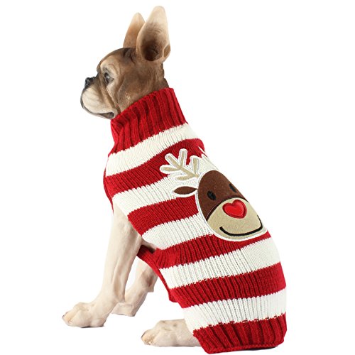 HAPEE Pet Holiday Cartoon Elk Dog Sweater