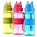 ZCForest BPA-Free Kids Water Bottles 300ML with Suction Tube Kids Straw Water Cup BPA-Free Water Bottles--pink