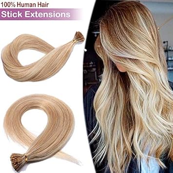 Elailite 20 Inch Ash Blonde Mix Bleach Blonde 20 Pre Bonded I