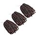 3 Pack Spring Twist Crochet Hair Ombre Brown Crochet Braids 8 Inch Spring Well Synthetic Fluffy Twist Hair Extension 110g/Pack T1B/30#
