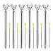 Aolvo Diamond Tip Pens Big Diamond Pen Rhinestones Crystal Metallic Ballpoint Pens Black Ink 6 Pcs Sliver