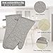 Oven Mitts and Pot Holders, Heat Resistant Kitchen Aid Set of 4 for Finger Hand Wrist Protection with Soft Inner Lining, Kitchen Gloves for BBQ Cooking Baking Grilling with Non-Slip Surface-Gray