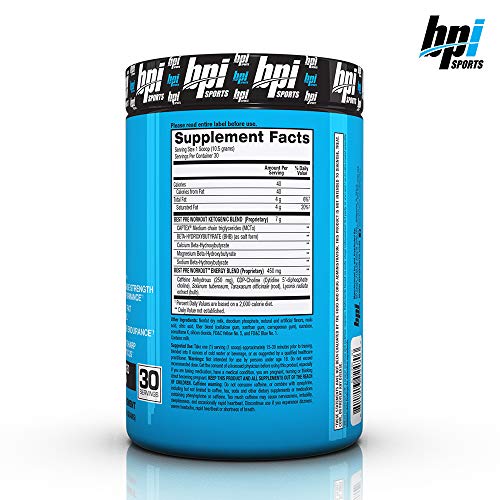 BPI Sports Ketogenic PreWorkout Supplement Best PreWorkout Carb