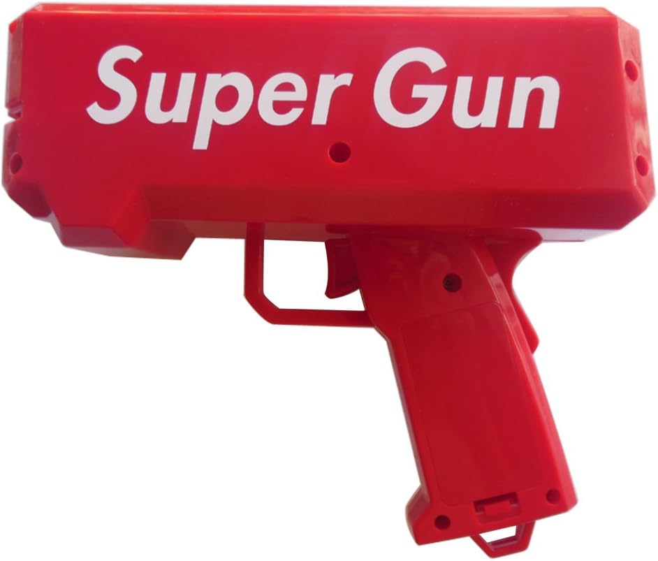 WDTA Cash Money Gun, Making A Cash Rain Money Toy Gun, Contains Battery and Props Money