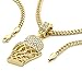 Mens Gold Tone Basket Ball Pendant Hip-Hop 3mm 30