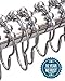 eT's Premium Shower Curtain Hooks Rings – Heavy Duty 100% Stainless Steel Polished Chrome, Set of 12 – Decorative, Easy to install, Smooth Gliding Rust-Free Hooks