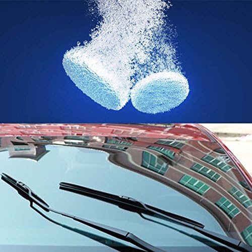 FANCYLEO 10Pcs Car Solid Wiper Car Auto Window Cleaning Car Windshield Glass Cleaner, Effervescent Tablet Solid Wiper Fine for Shower doors, Windshields, Windows, Chrome, Tiles, Toilets