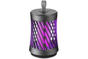 TILIBRA Bug Zapper, Electric Mosquito & Fly Zappers/Killer - Insect Attractant Trap Powerful Bug Zapper Light, Hangable Mosquito Lamp for Home, Indoor, Outdoor, Patio (Black)