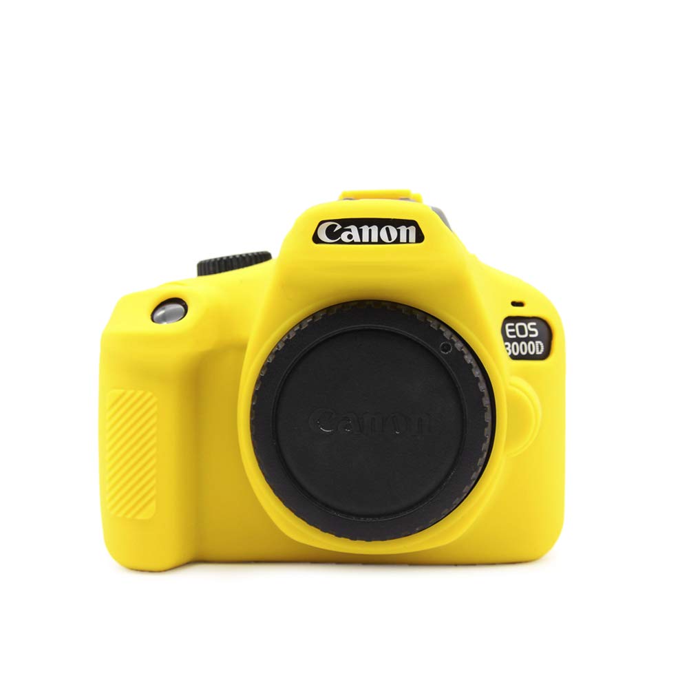 kinokoo Silicone Case for Canon EOS 3000D/4000D EOS Rebel T100 Protevtive Cover (yellow)