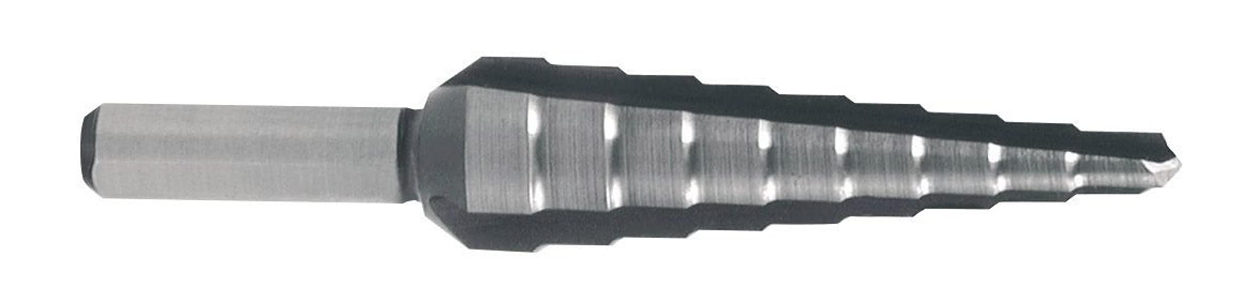 RUKO HSS Step Drill Bit, CBN Ground with 3 Cutting Edges, Bright Finish, 4.0-20.0 mm Diameter, Size 1, 75.0 mm Length, R101351