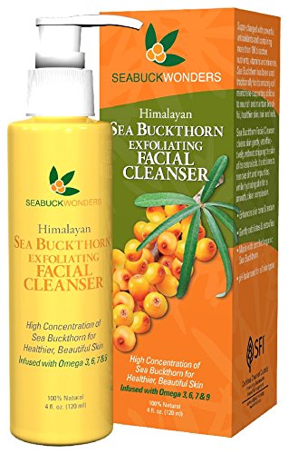 SeabuckWonders Organic Sea Buckthorn Exfoliating Facial Cleanser, 4 Ounce
