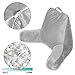 Milliard Extra Large Reading Pillow with Shredded Memory Foam, Wedge Back Rest Pillow for Sitting in Bed with Removable Velour Cover –24x18 inches (Grey)