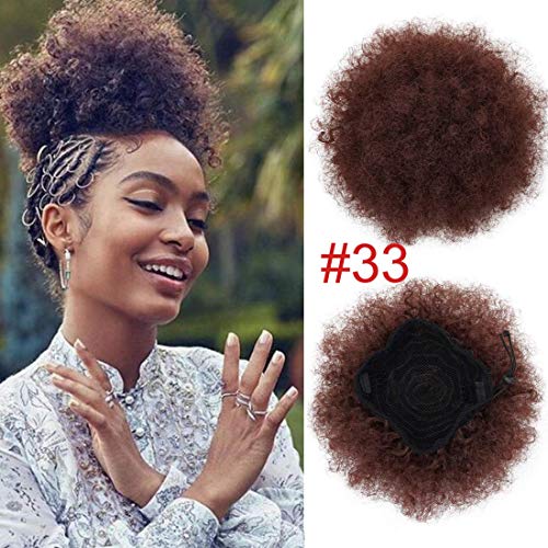 Afro Updo Buns For Black Hair Yebo Wrap Blonde Fake Hair Chignon