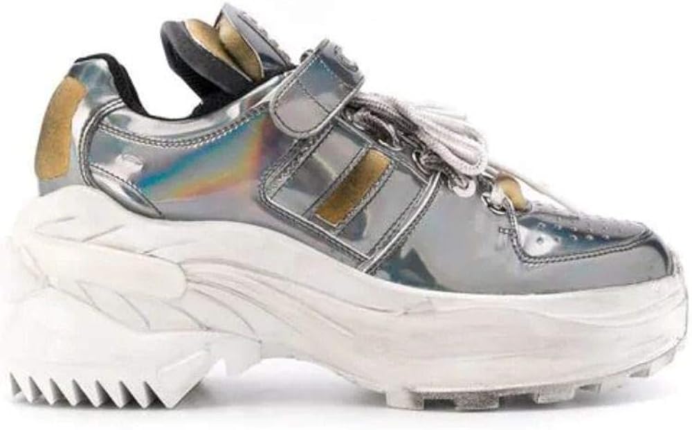 maison margiela silver sneakers