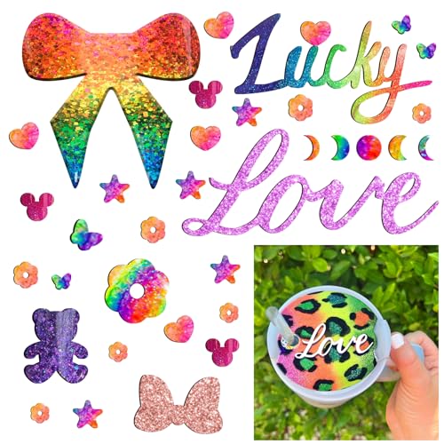 BABORUI Mini Resin Molds Silicone, Bow Mouse Head Bear Flower Silicone Molds for Epoxy Resin, DIY Charms Molds for Tumbler Lid Name Plate Accessories