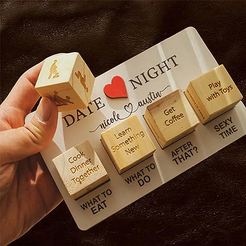 Upmoten Date Night Dice After Dark Edition 5th Wooden Board Game for