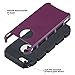ULAK iPhone 5S Case, iPhone 5 Case, iPhone SE Case,Slim Fit Dual Layer Protection Case Shock Absorbing Hard Rugged Ultra Protective Back Rubber Cover with Impact Protection(Burgundy Wine+Black)