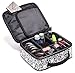 Cosmetic Travel Bag - Make Up Bags for Women - Makeup Travel Organizer - Big Makeup Bag - Large Makeup Case with Adjustable Dividers by Ramaka Solutions (10”L x 3.5”W x 9”H) Black and White
