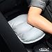 GAMPRO Luxury PU Soft Leather Car Center Console Cushion(11x 8.6 inches) Vehicle Seat Cushions Armrest Pillow Pad for Car Motor Auto Vehicle, Raises Your Center Console.(Gray)