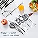 Seinvek Travel Cutlery Reusable Utensils with Case - Camping Utensils Stainless steel, Portable Silverware for Bento, lunch, Picnic, Hiking, Office & School, Metal Straw Knife Fork Spoon Chopsticks