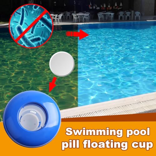 Chlorine Tablets for Pool, Swimming Pool Chlorine Dispenser Cleaning Kit,Purifier Tablets,Clean Slow Dissolving Chlorine Tabs, Prevents Bacteria & Algae(large tablet)