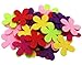 SOOKOO 5 Shapes 150 PCS Felt Flowers Fabric Flower Embellishments for DIY Crafts Sewing Handcraft, Assorted Color