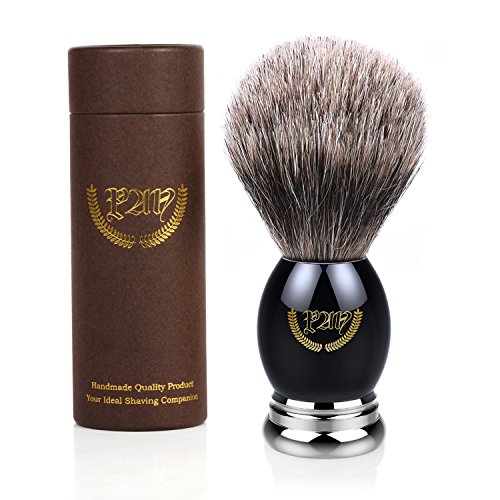 Shaving Brush, Badger Brush Shaving, Best Badger Shaving Brush, Luxury Chrome Handle, Heavy Weight, Natural Soft Badger (Metal Sapphire). Professional Shaving Brush for Men, Shaving Brush 100% Natural - Thumbnail 4