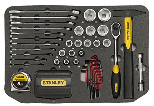 Stanley FatMax Werkzeugkoffer bestückt (54 x 40,5 x 25,5 cm, formstabiler Trolley mit Werkzeugset, Teleskophandgriff… – Bild 4