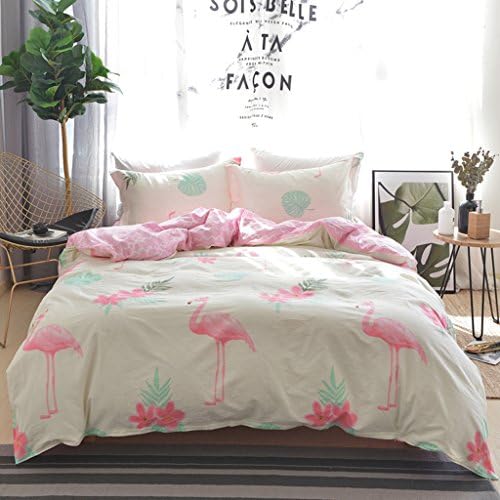 HomeTextilesArt Flamingo Duvet cover set Pink Bedding set,Duvet cover and 2 Pillowcases,Full Queen Size,3 Piece