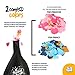 Black Balloons for Gender Reveal with Confetti - 36-Inch Balloons with Pink and Blue Heart Shape