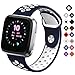 DEKER Sport Bands Compatible for Fitbit Versa Bands Women Men, Breathable Soft Fitness Sport Silicone Strap Replacement Accessories Wristbands for Fitbit Versa Smart Watch