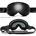 JULI Ski Goggles,Winter Snow Sports Snowboard Goggles with Anti-fog UV Protection Interchangeable Spherical Dual Lens for Men Women & Youth Snowmobile Skiing Skating