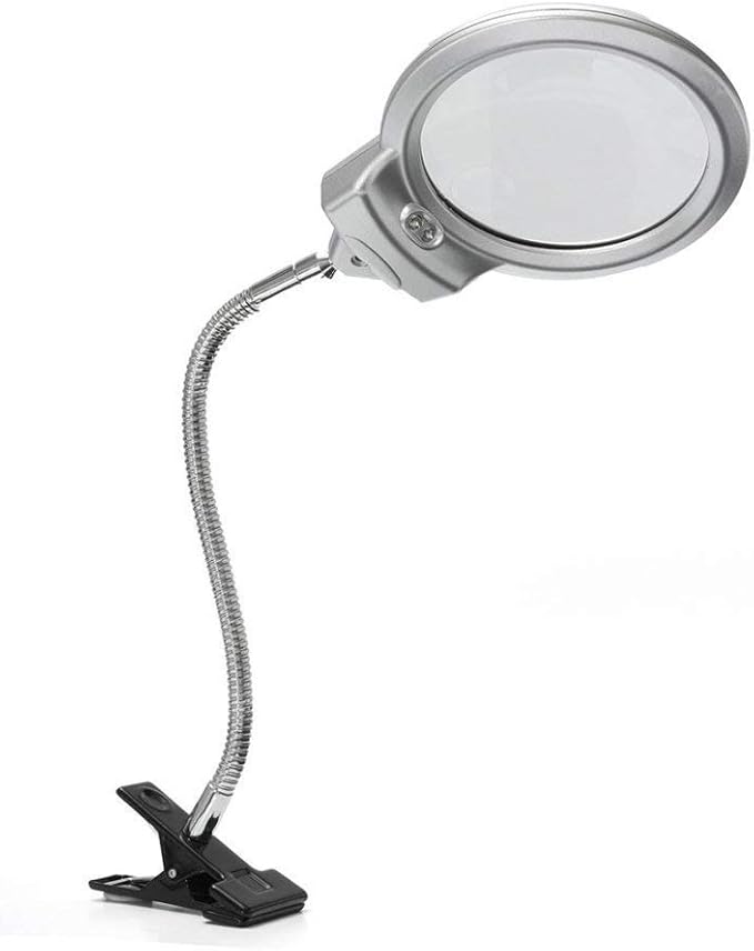 Magnifying glass, Hands Free Magnifier, 2 LED Light Illuminating