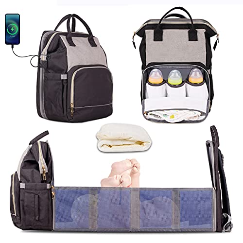 Diaper Bag Backpack with Changing Station (Detachable Version), with