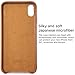 LONLI Basic | New Innovation Eco-Friendly Leather Case | Japanese Microfiber, Anti-Scratch Coating and Waterproof (Caramel Basic, iPhone X)