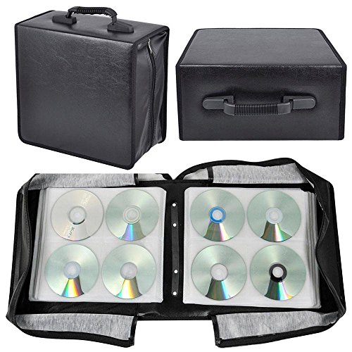 Yaheetech 400 Disc CD DVD Bluray Storage Holder Solution Binder Book Sleeves Carrying Case