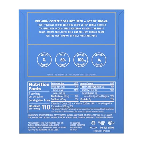 LA COLOMBE, LATTE DRAFT ORIGINAL, 4 PACK, 9 FL OZ