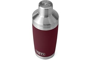 YETI Rambler 20 oz Cocktail Shaker, Stainless Steel, Vacuum Insulated, Wild Vine Red