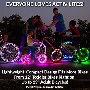 Activ Life LED Bike Wheel Lights with Batteries Included! Get 100% Brighter and Visible from All Angles for Ultimate Safety & Style (1 Tire Pack)
